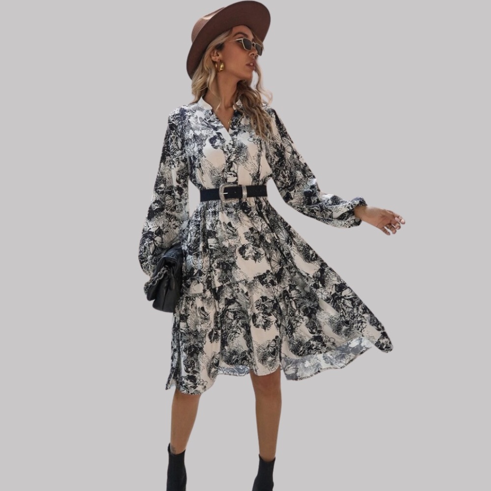 Landscape Print Dress
